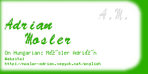 adrian mosler business card